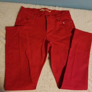 Red old navy skinny jeans